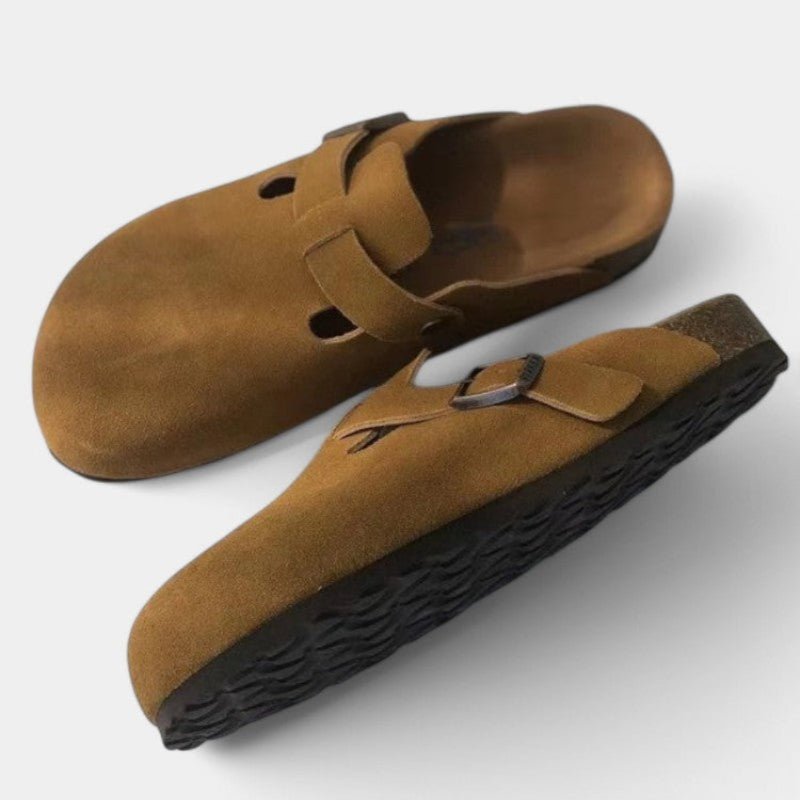 Urbina - Unisex Suede Clogs with Cushioned Footbed & Adjustable Strap 1