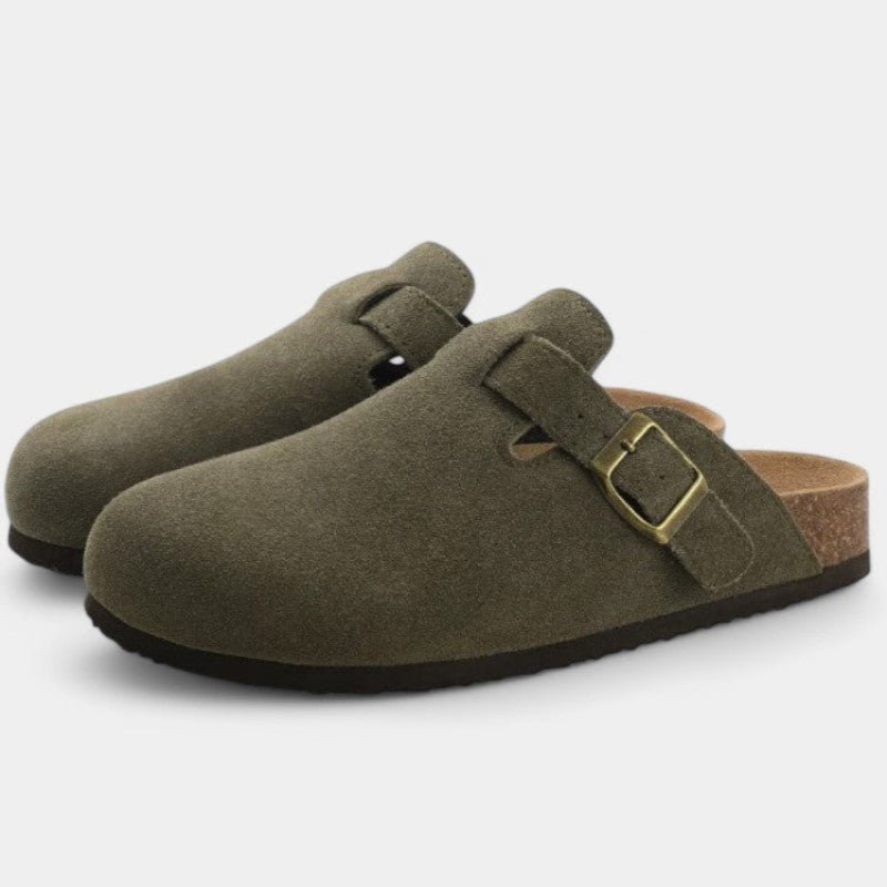 Urbina - Unisex Suede Clogs with Cushioned Footbed & Adjustable Strap 2