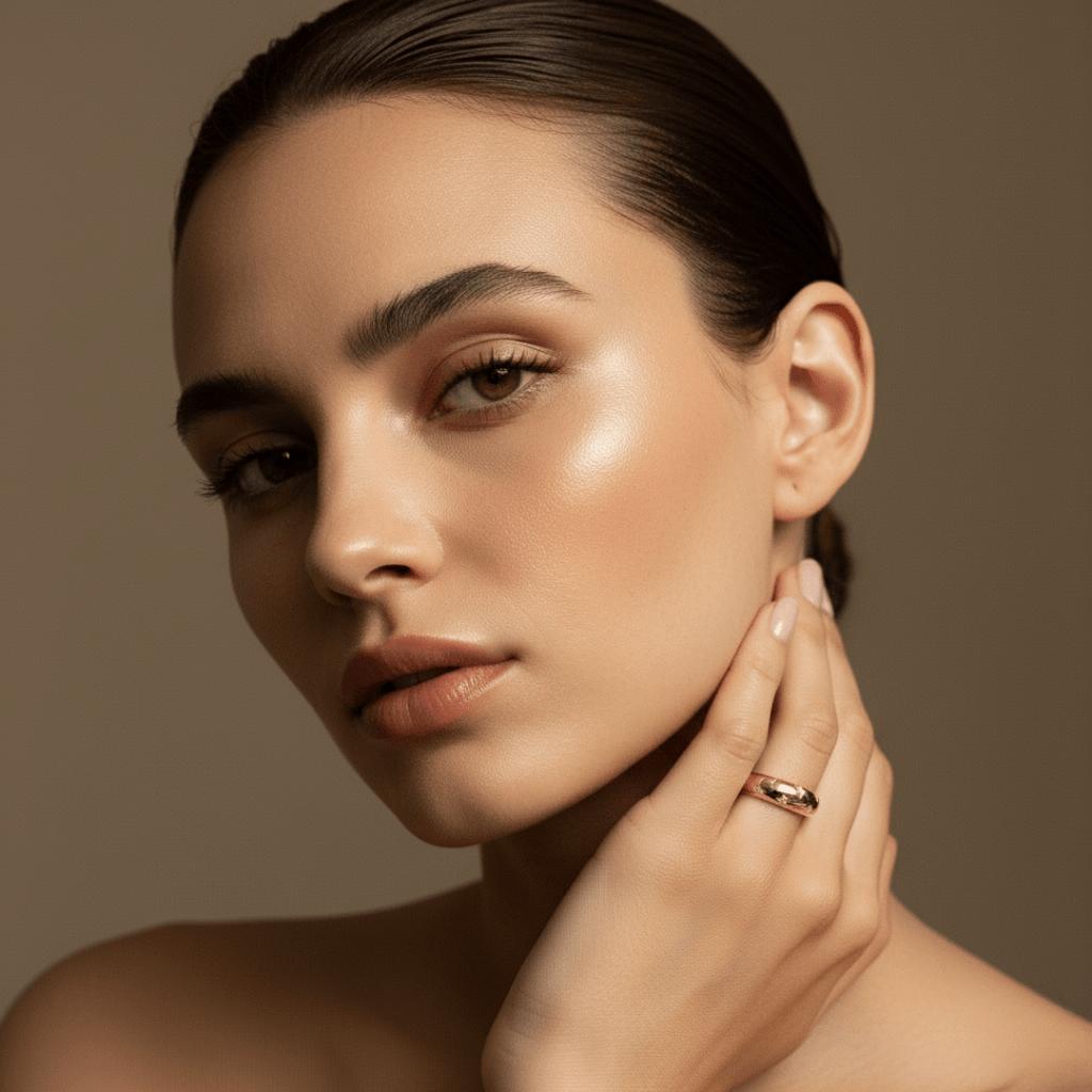 Celestial Dome Silver Gold Ring