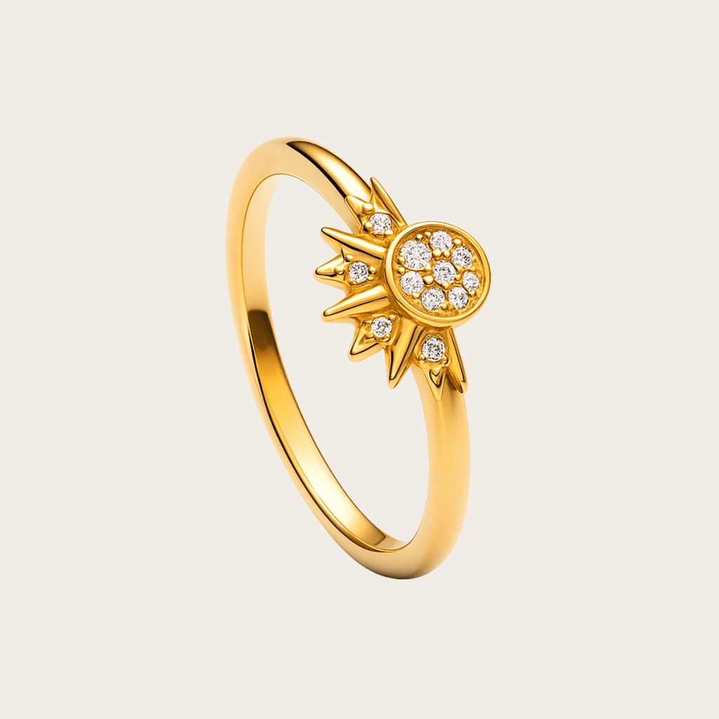 Sunrise Gold Sun Ring and Night Silver Moon Ring – SUNNEREY