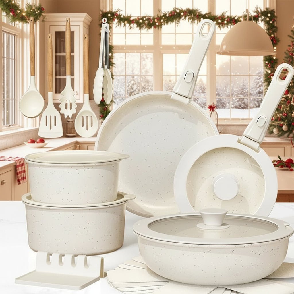 NONTACK CERAMIC – 21 piece non-stick cookware set with sensor handles 0