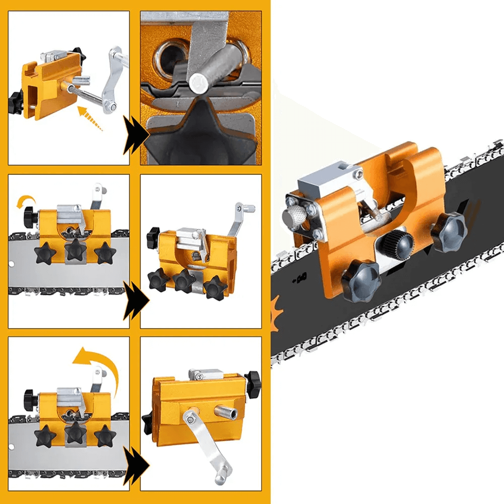 Chainsaw Grinder with Anodized Aluminum Fixture – Precision 30-Degree Sharpening Tool for Optimal Performance-4