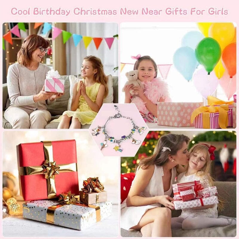 CHARMELLA – Sparkly Girls Charm Bracelet Making Kit for Creative Fun