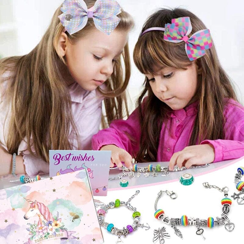 CHARMELLA – Kit per Creare Braccialetti con Charm Scintillanti per Ragazze Creative