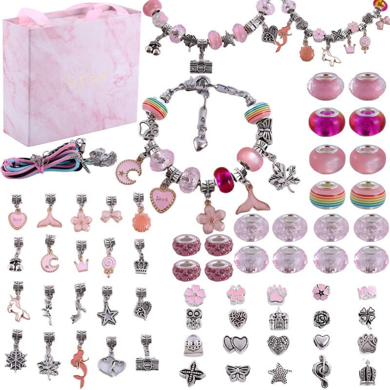 CHARMELLA – Kit per Creare Braccialetti con Charm Scintillanti per Ragazze Creative