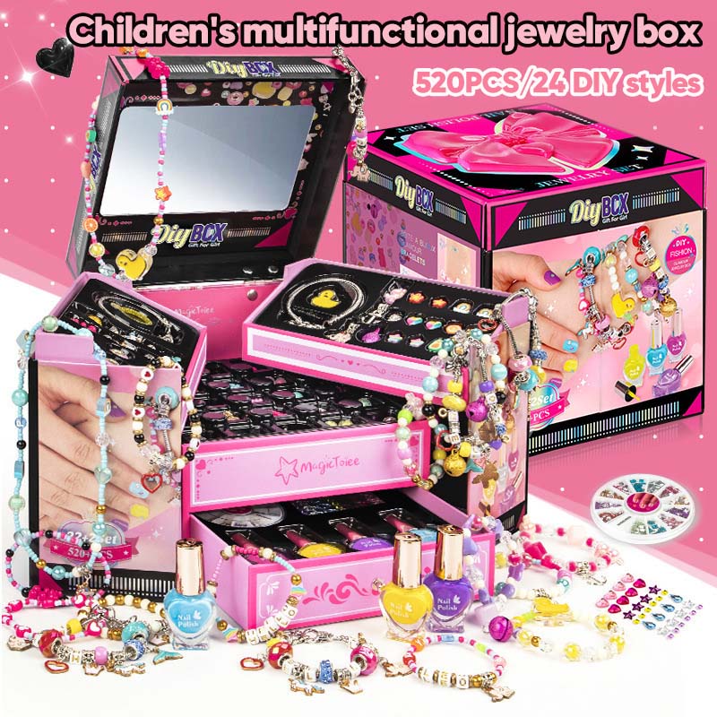 CHARMELLA – Sparkly Girls Charm Bracelet Making Kit for Creative Fun