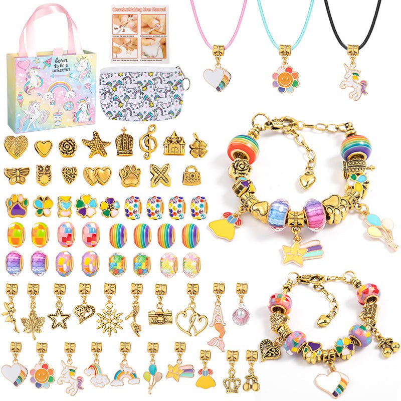 CHARMELLA – Kit per Creare Braccialetti con Charm Scintillanti per Ragazze Creative