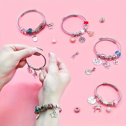 CHARMELLA – Sparkly Girls Charm Bracelet Making Kit for Creative Fun