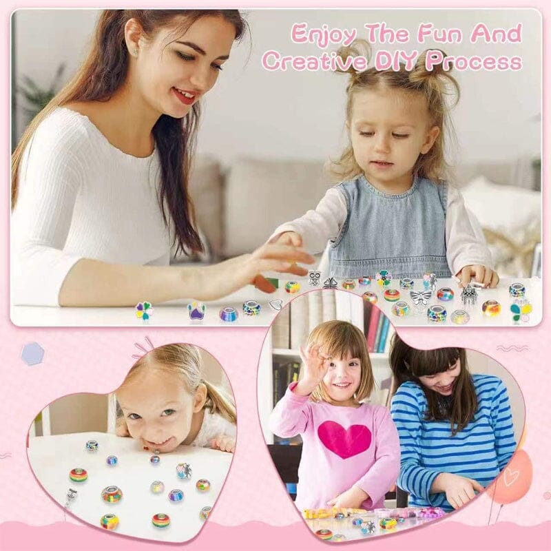 CHARMELLA – Sparkly Girls Charm Bracelet Making Kit for Creative Fun