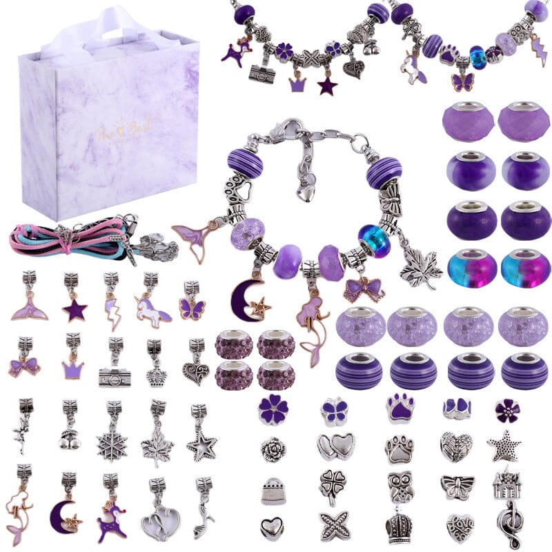 CHARMELLA – Sparkly Girls Charm Bracelet Making Kit for Creative Fun