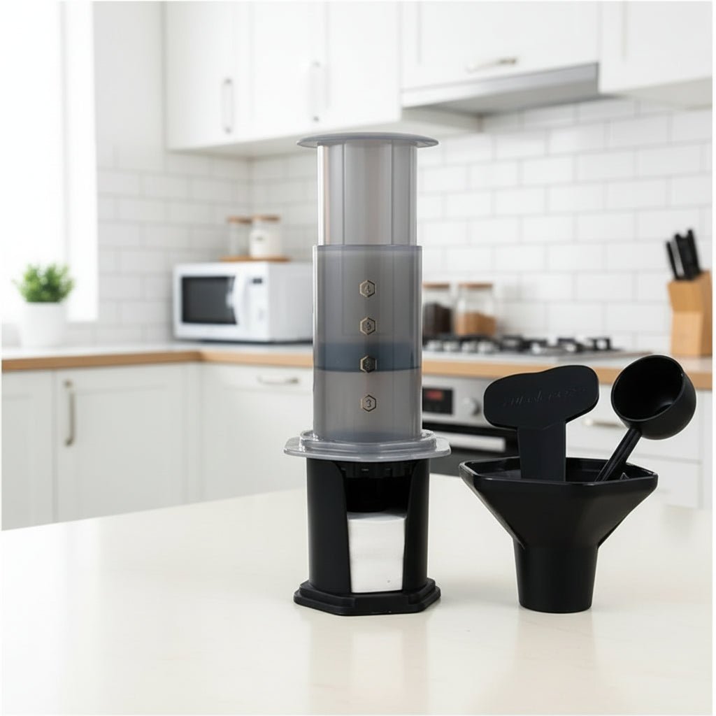 PRESSPRO – Portable French Press Coffee Maker with Durable Reusable Filter 1