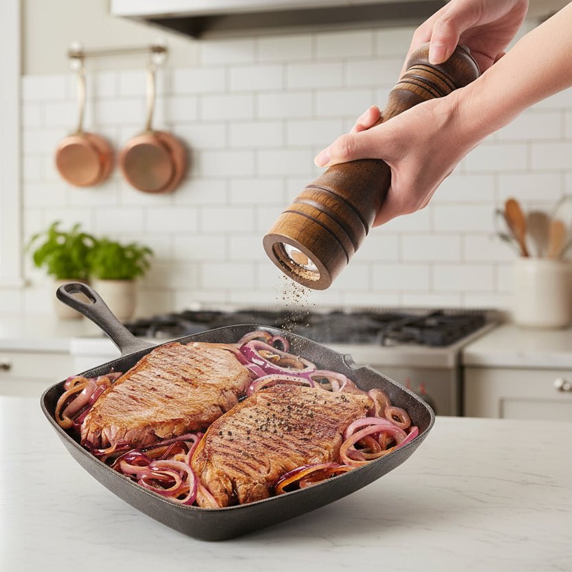 SPICECRAFT – Elegant Wooden Pepper and Salt Grinder with Adjustable Coarseness 2