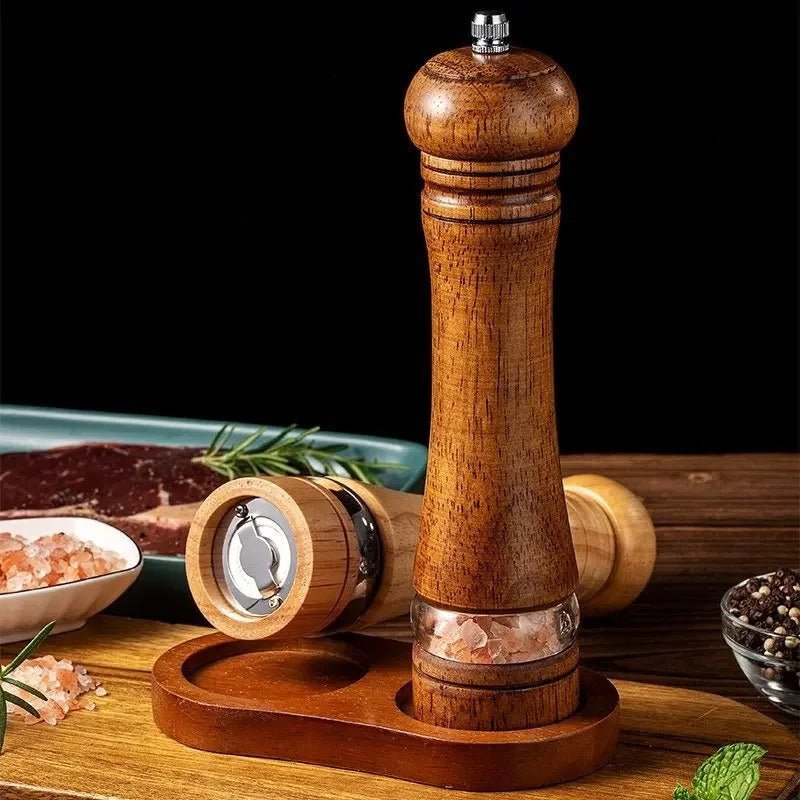 SPICECRAFT – Elegant Wooden Pepper and Salt Grinder with Adjustable Coarseness 3