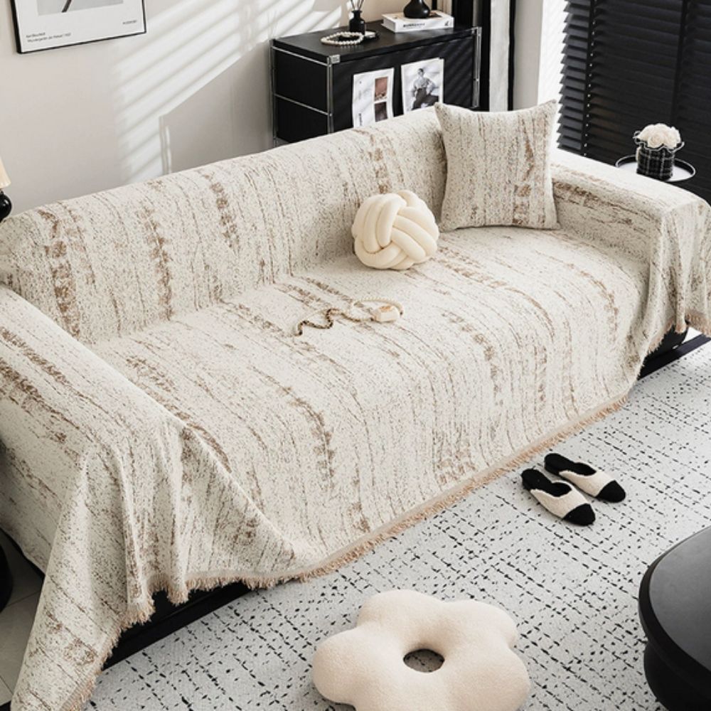 Almond Crest - Chenille Sofa Cover for Protection and Style, Easy Care 9