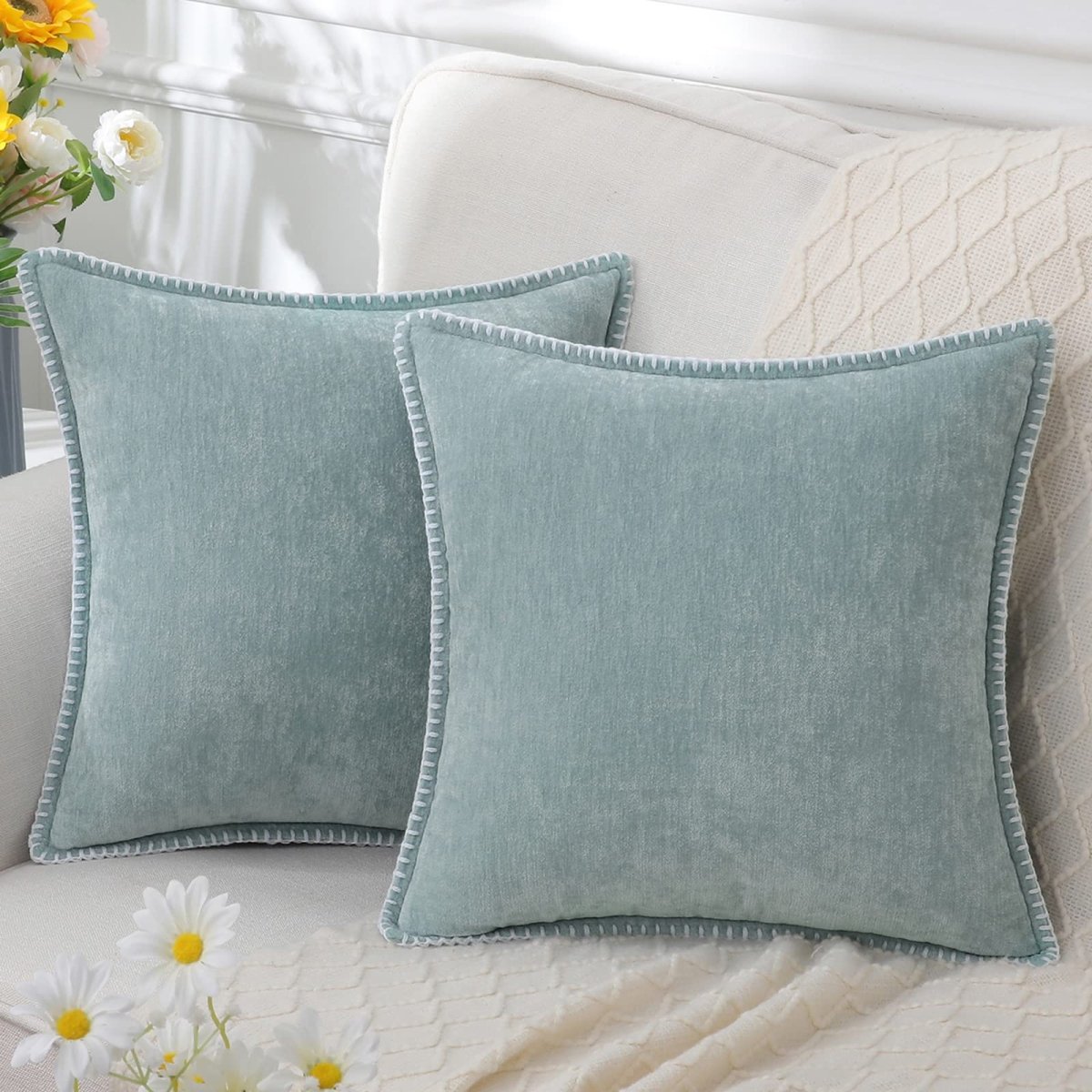 Elegant Chenille Throw Pillow - Super Soft Decorative Cushion 40x60 cm 3