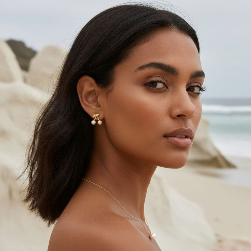 Dune Bessen Parel Clip Oorbellen