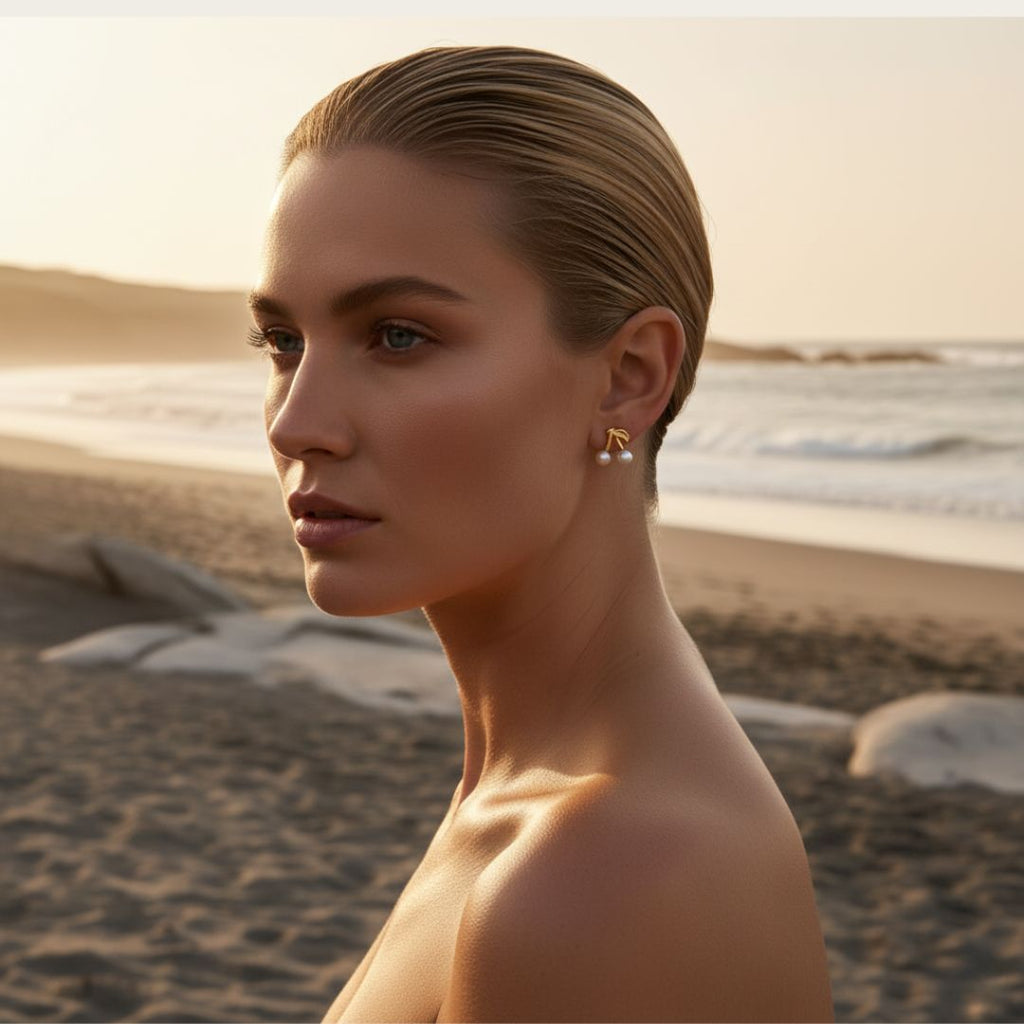 Dune Bessen Parel Clip Oorbellen