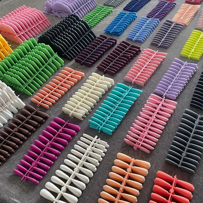  Chicnails - 24 pieces of artificial fingernails to stick on, mat, reusable-4