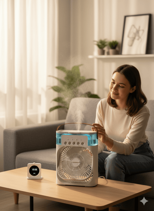 ChillCube Compact – Mini refroidisseur évaporatif de bureau pour soulagement personnel ciblé