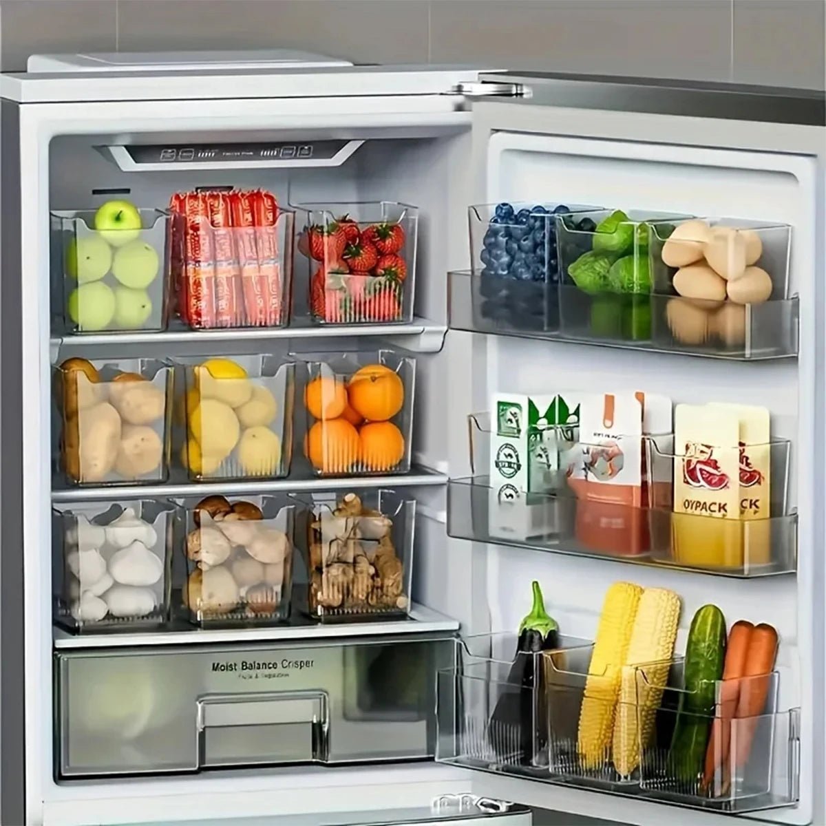 CLARIBOX – Transparent refrigerator boxes for tidy door and interior storage 1