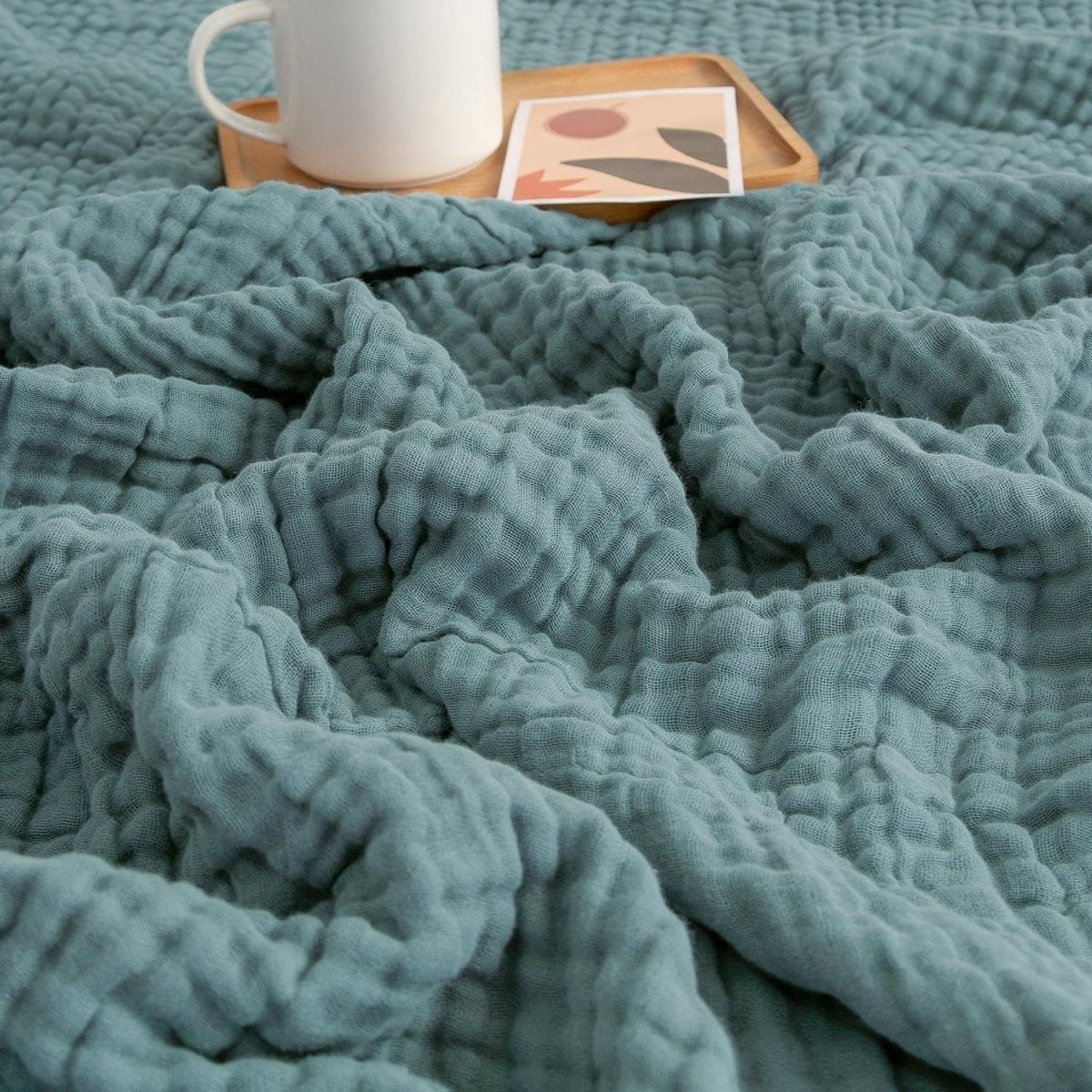 PureCotton - Cooling Blanket for Hot Sleepers, Ultra-Breathable Cotton Throw 14