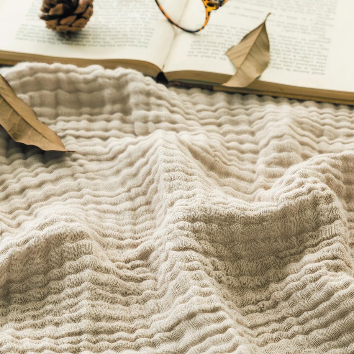 PureCotton - Cooling Blanket for Hot Sleepers, Ultra-Breathable Cotton Throw 12