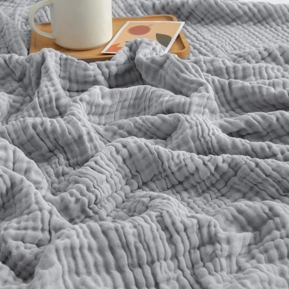 PureCotton - Cooling Blanket for Hot Sleepers, Ultra-Breathable Cotton Throw 10