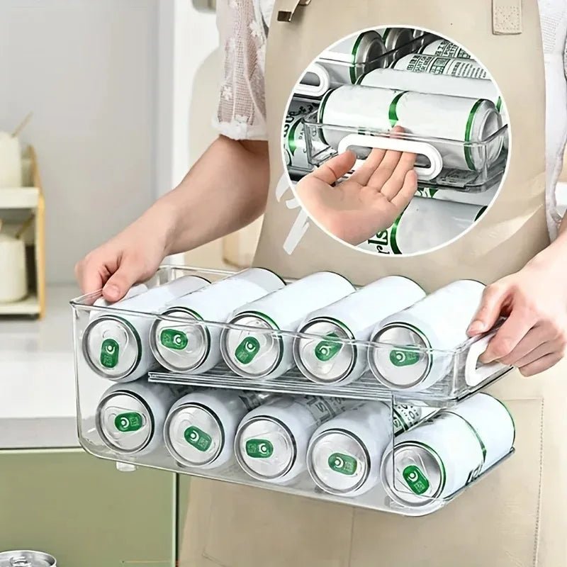 CANSWIFT – 2-Tier Beverage Can Dispenser for Tidy Refrigerators 1