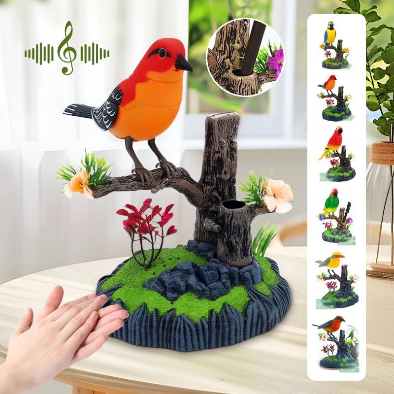Interactive Voice-Activated Chirping Bird Toy - Realistic Home Décor Companion 5