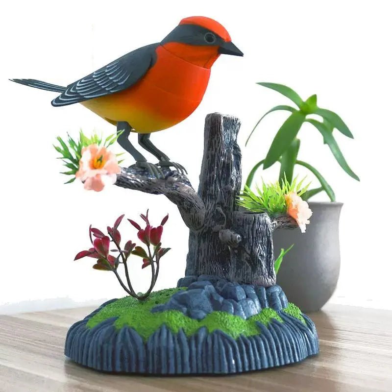 Interactive Voice-Activated Chirping Bird Toy - Realistic Home Décor Companion 1