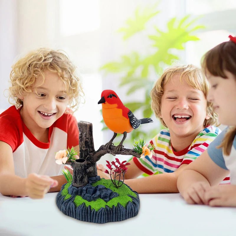 Interactive Voice-Activated Chirping Bird Toy - Realistic Home Décor Companion 2