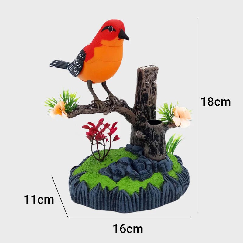 Interactive Voice-Activated Chirping Bird Toy - Realistic Home Décor Companion 3