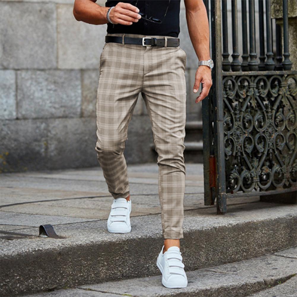 CHRIS CASUAL CHINO - Pantaloni chino da uomo con motivo a quadri per un look alla moda