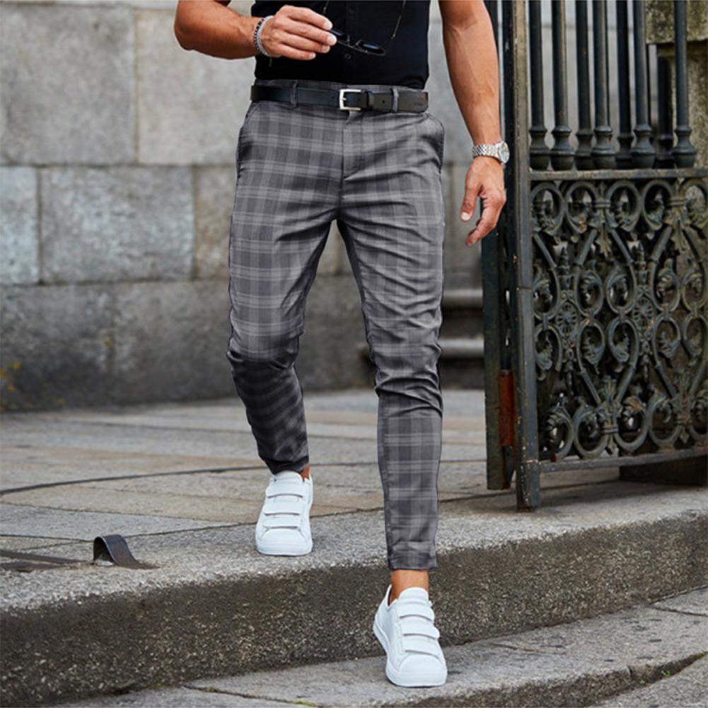 CHRIS CASUAL CHINO - Pantaloni chino da uomo con motivo a quadri per un look alla moda