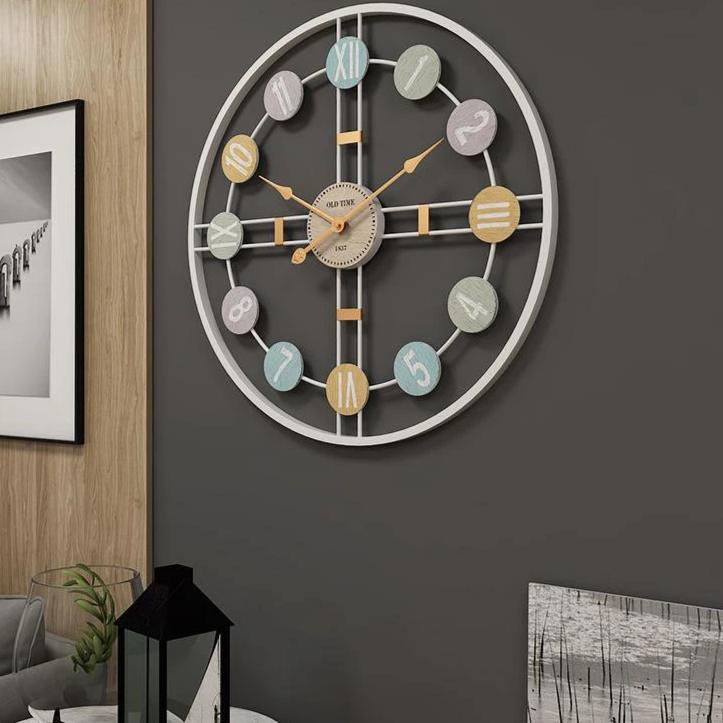 Elegant Pastel Wall Clock with Silent Movement for Home Decor - Battery Operated 4