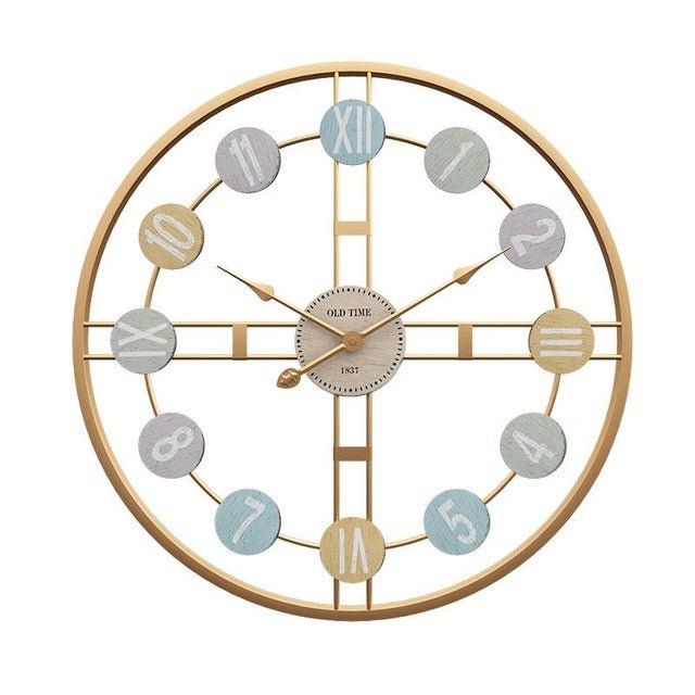 Elegant Pastel Wall Clock with Silent Movement for Home Decor - Battery Operated 0