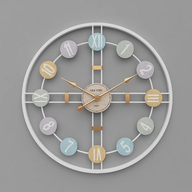 Elegant Pastel Wall Clock with Silent Movement for Home Decor - Battery Operated 5