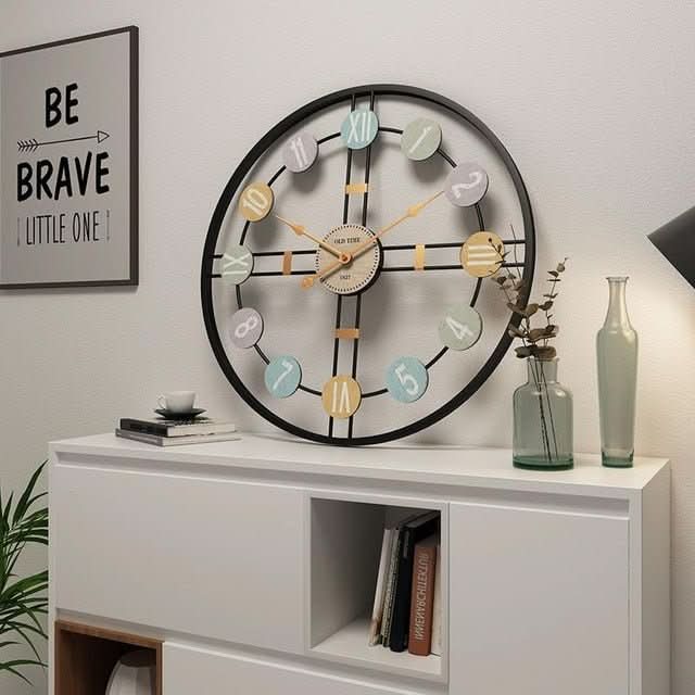 Elegant Pastel Wall Clock with Silent Movement for Home Decor - Battery Operated 6