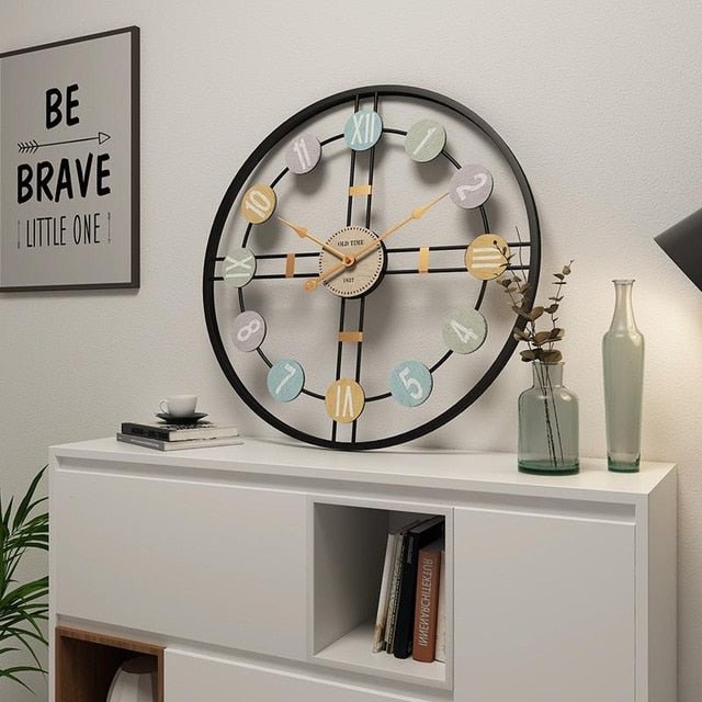 Elegant Pastel Wall Clock with Silent Movement for Home Decor - Battery Operated 6
