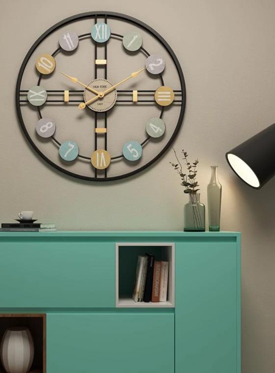 Elegant Pastel Wall Clock with Silent Movement for Home Decor - Battery Operated 3
