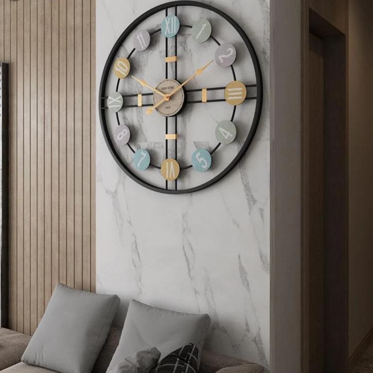 Elegant Pastel Wall Clock with Silent Movement for Home Decor - Battery Operated 2
