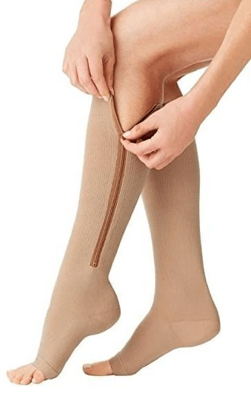 Premium Compression Stocking Socks - 20-30 mmHg Zipper Design for Swollen Legs 1