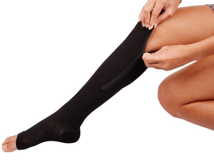 Premium Compression Stocking Socks - 20-30 mmHg Zipper Design for Swollen Legs 4