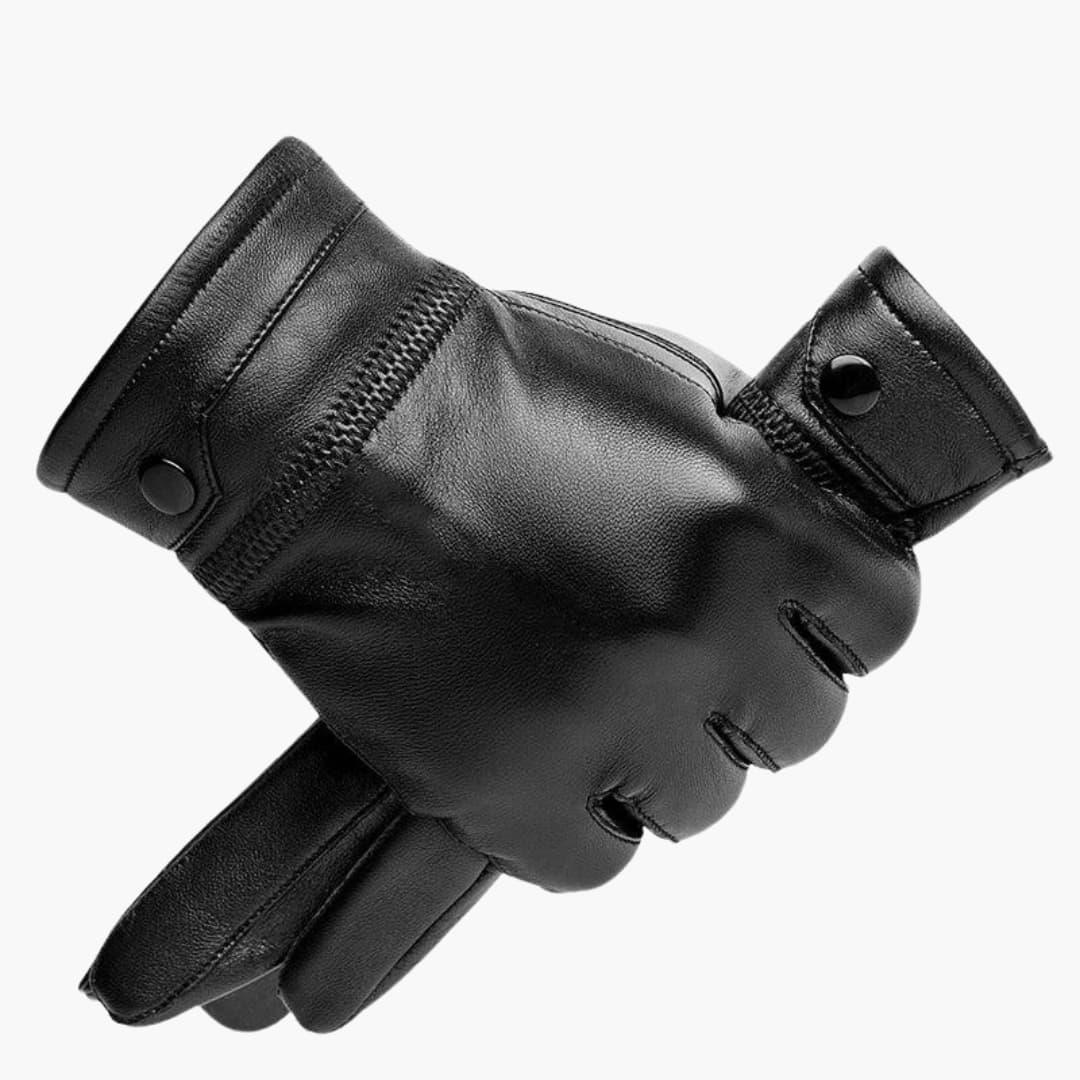 Elegant Men's Leather Winter Gloves - Optimal Warmth & Timeless Comfort 1