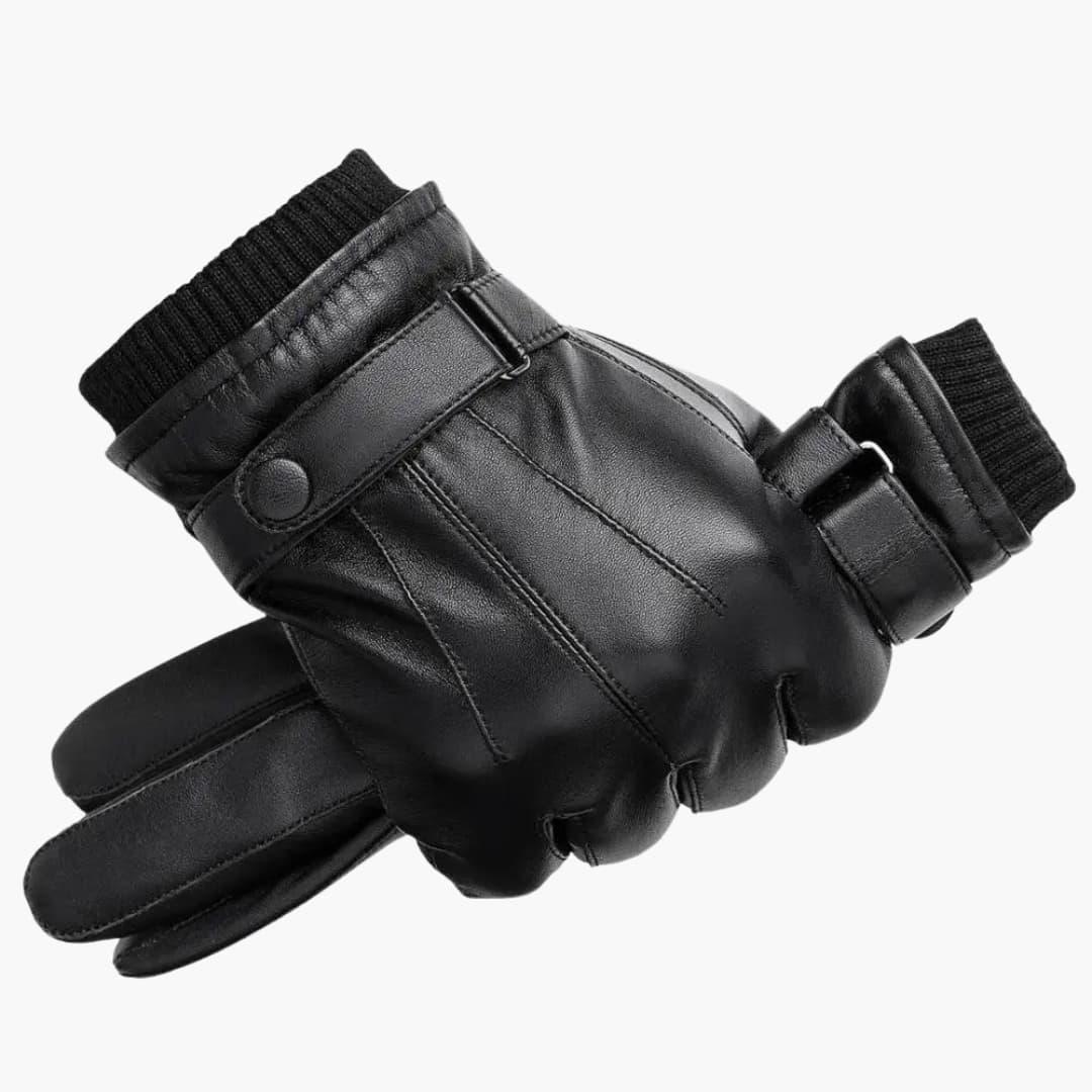 Elegant Men's Leather Winter Gloves - Optimal Warmth & Timeless Comfort 0