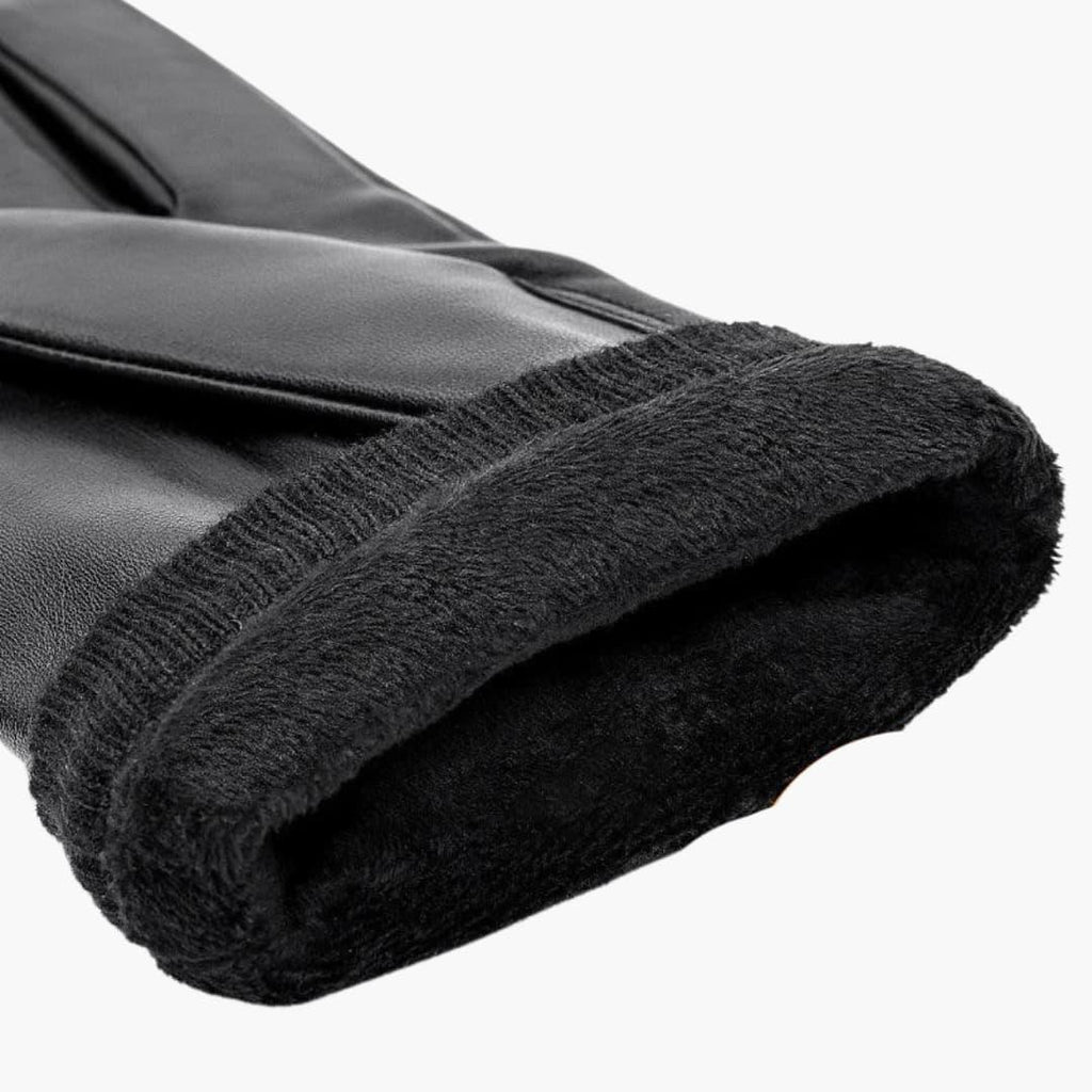 Elegant Men's Leather Winter Gloves - Optimal Warmth & Timeless Comfort 2