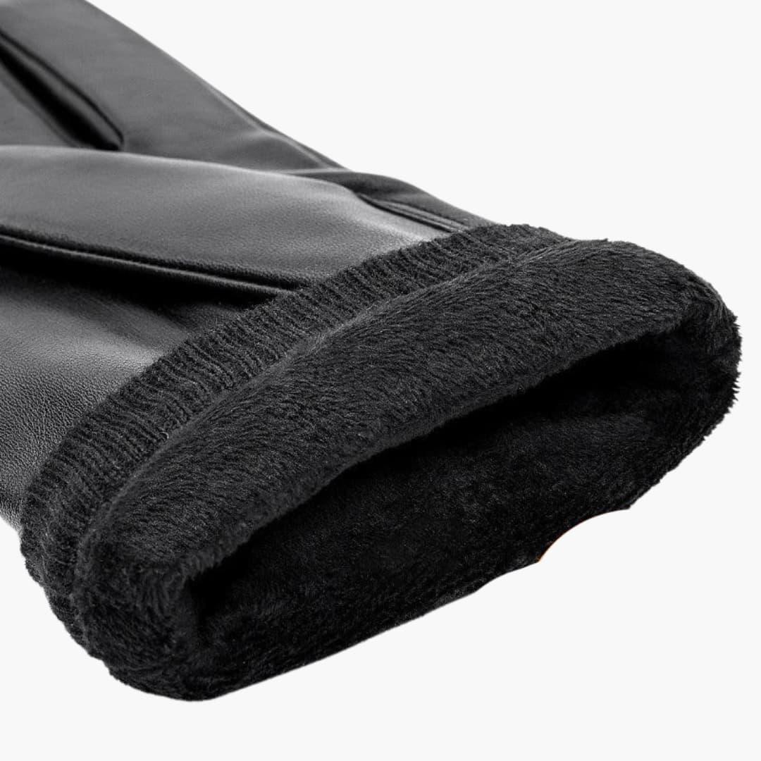 Elegant Men's Leather Winter Gloves - Optimal Warmth & Timeless Comfort 2