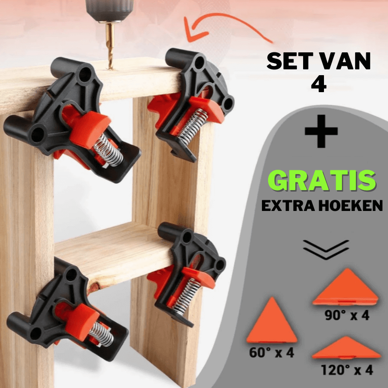 Adjustable Corner Clamp Set for 60/90/120 Degree Angles – One-Handed Operation for Woodworking Projects-2