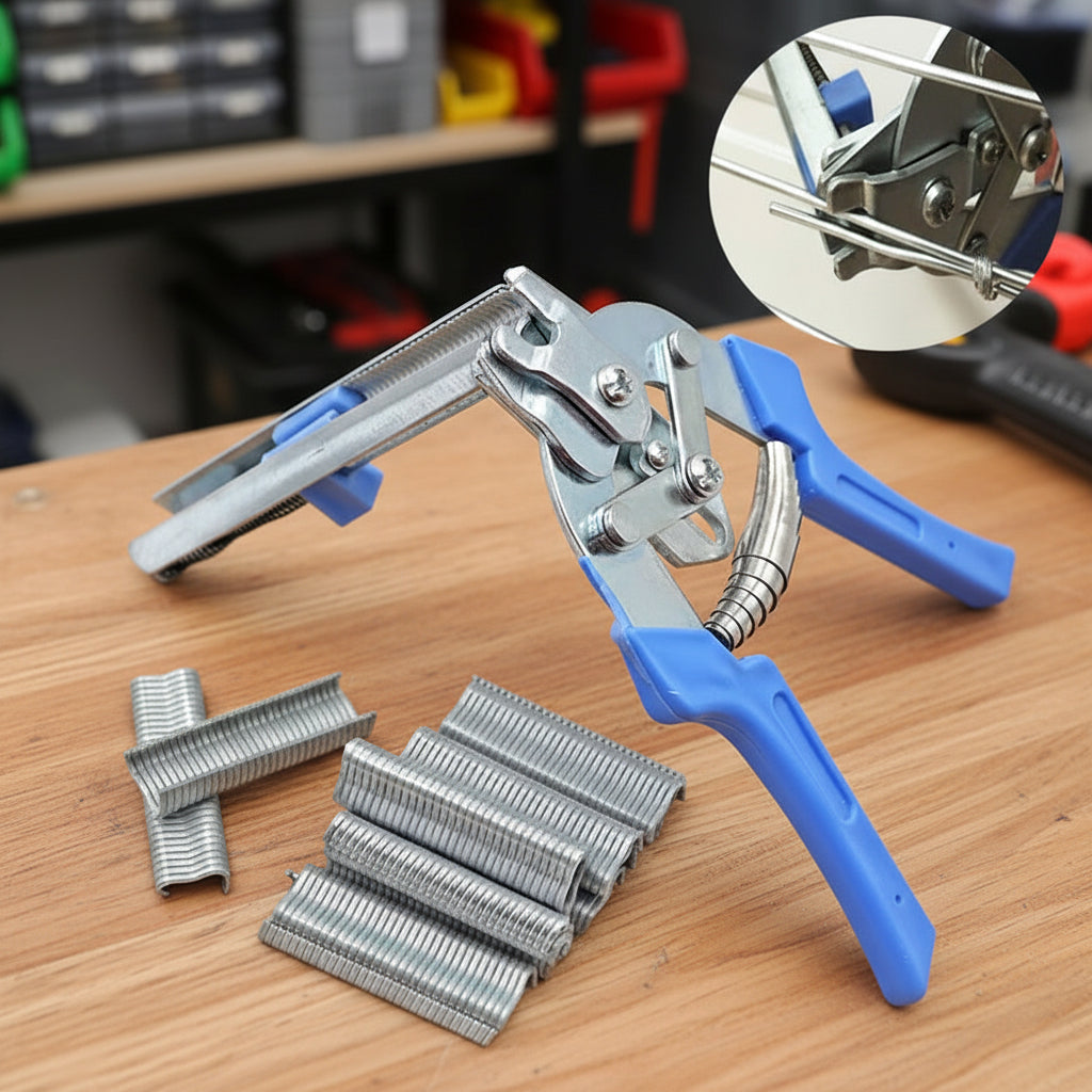 Clamp Ring Tong Type M for Fencing and Mesh Stapling – 40 Staple Capacity with Anti-Slip Grip Handle-1