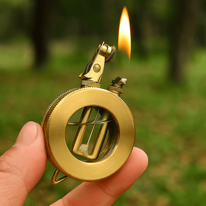 CLASSIC TIME – Encendedor de queroseno metálico retro con diseño vintage
